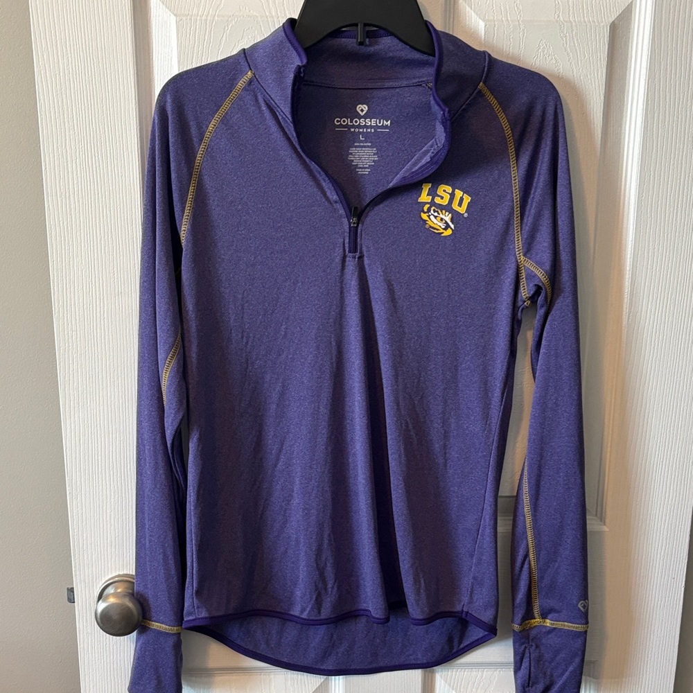 Colosseum Purple and Gold LSU Pullover